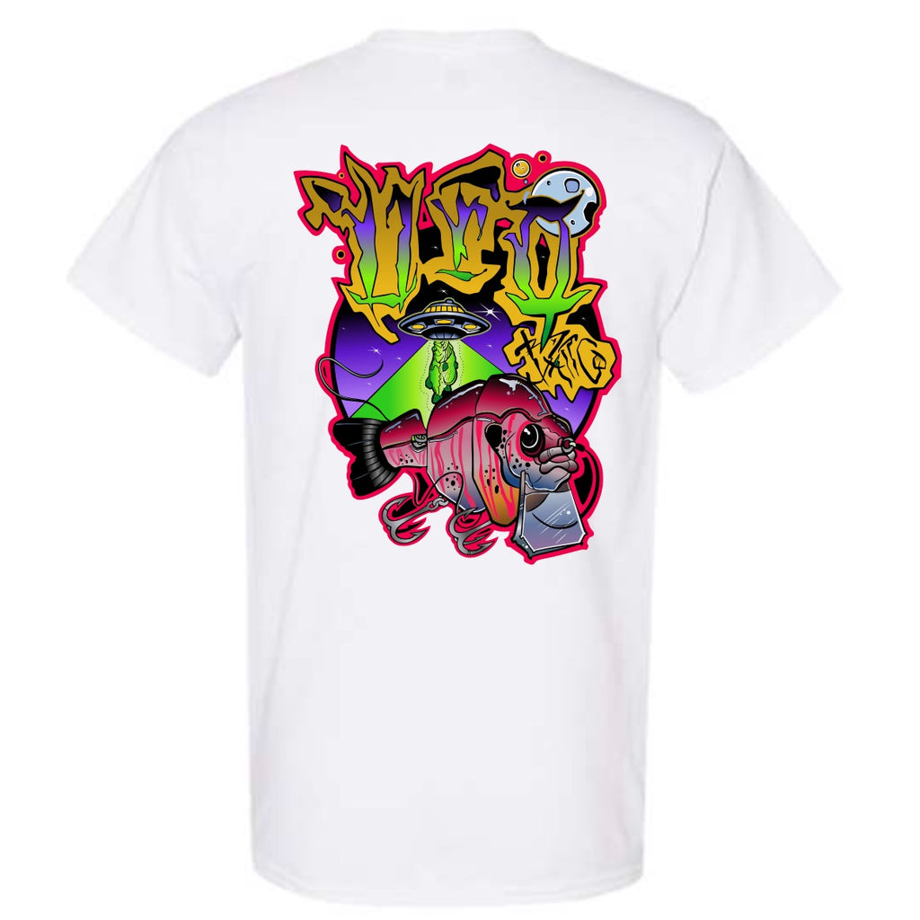 22 UFO BAIT CO. Fat Wake T-shirt WHITE – UFO Bait Co.